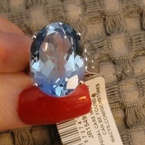 Macy's Blue Gemstone Silver Ring